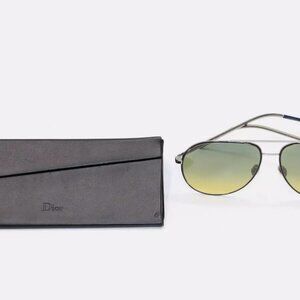 Christian Dior Silvertone Metal Astral Aviator Sunglasses